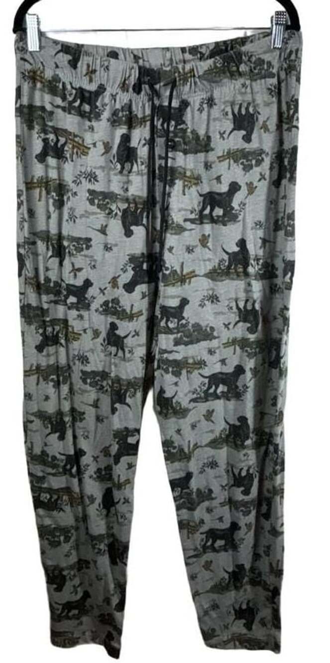 Indera Mills Lab Duck Lounge Pants Size Large Gray Pajama Pants